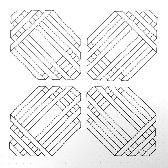 Geometriquilt: Sunday sketch #75-1