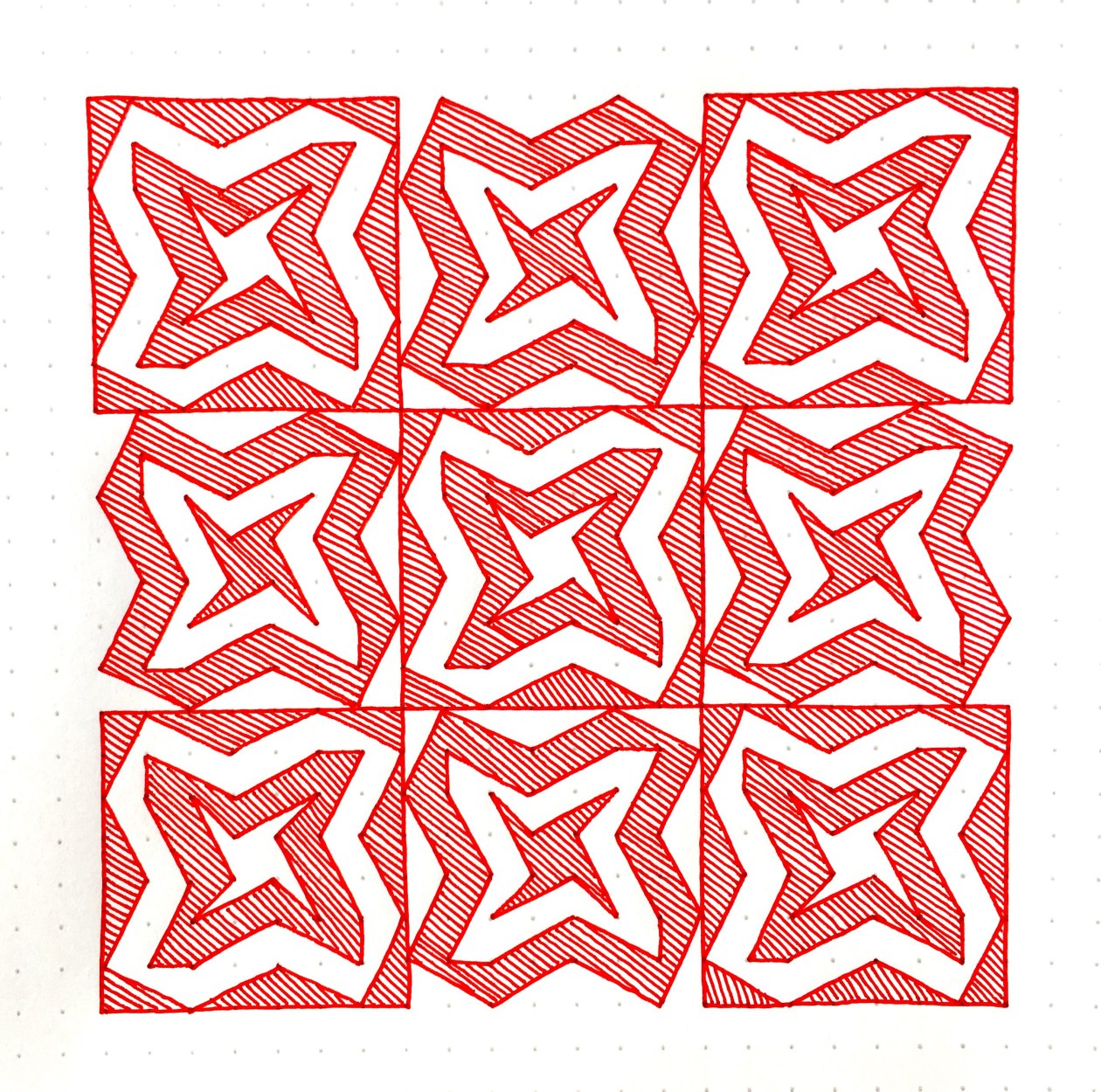 Geometriquilt: Sunday sketch #83-2