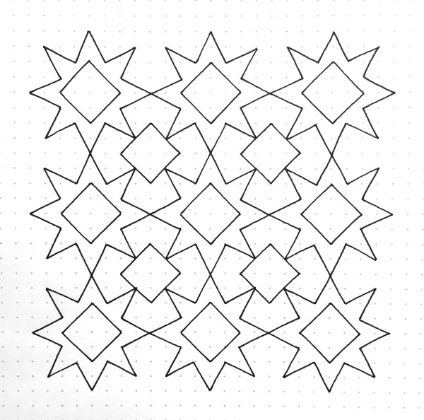 Geometriquilt: Sunday sketch 96-3