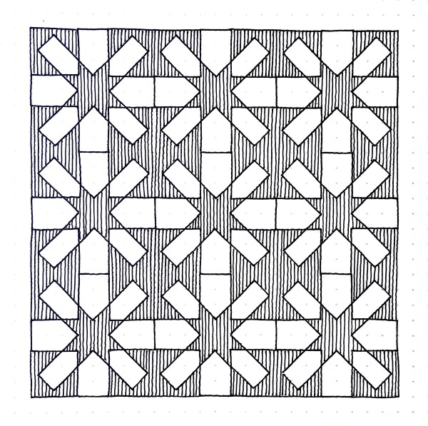 Geometriquilt: Sunday sketch #100-1