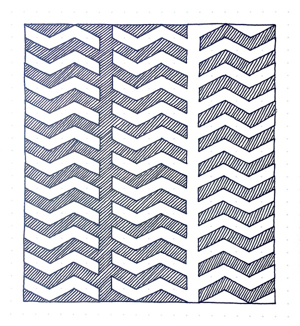 Geometriquilt: Sunday sketch #103-2