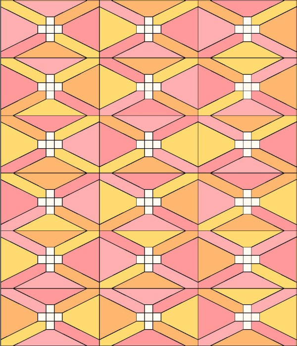 Geometriquilt: Sunday sketch #108-1