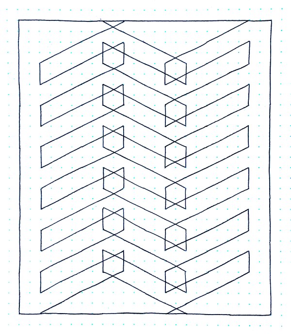 Geometriquilt: Sunday sketch #114-1