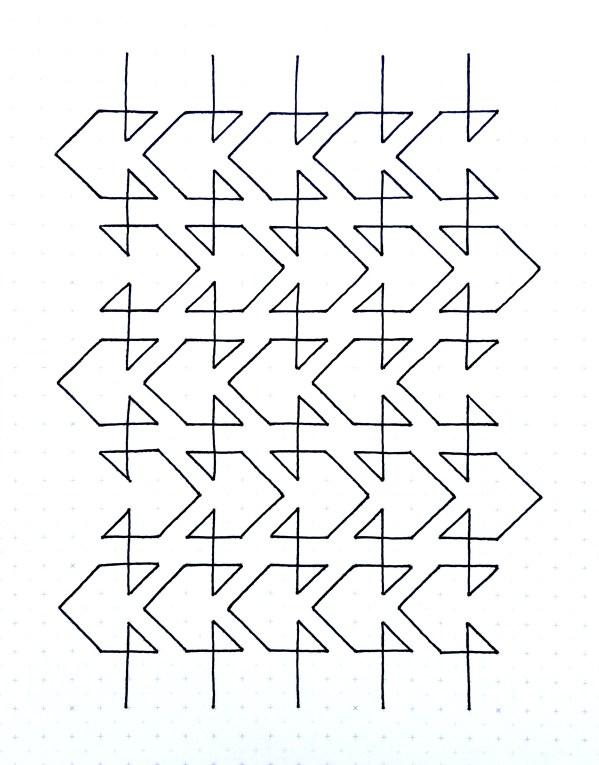 Geometriquilt: Sunday sketch #126-1