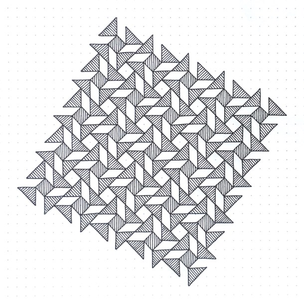 Geometriquilt: Sunday sketch #143-1