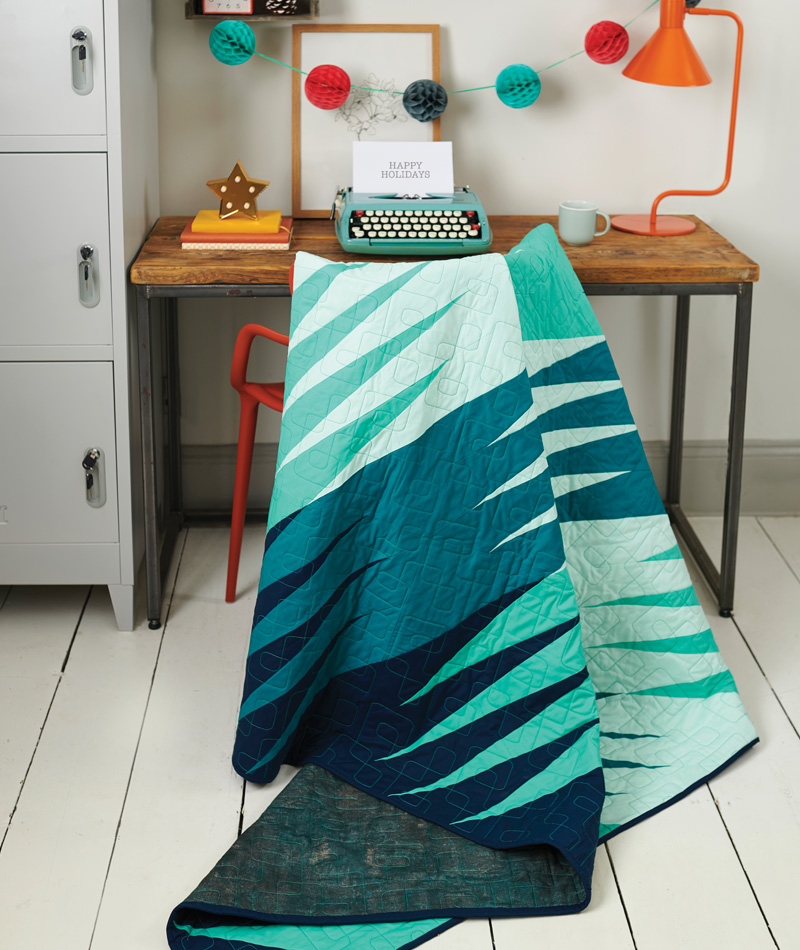 'Northern Lights' by Caroline Hadley (Geometriquilt), Love Patchwork & Quilting magazine, issue 80, October 2019.