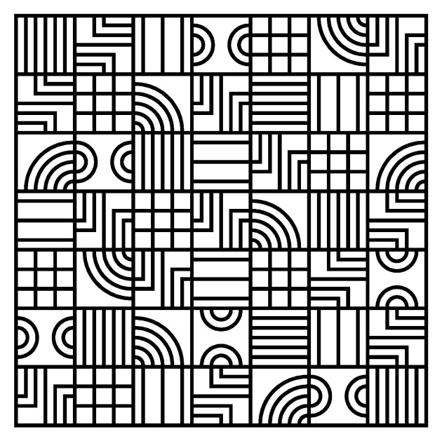 Geometriquilt: Sunday sketch #204-1