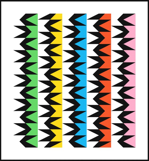 Geometriquilt: Sunday sketch #208-2