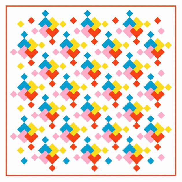 Geometriquilt: Sunday sketch #232-4