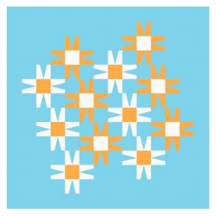 Geometriquilt: Sunday sketch #243-5