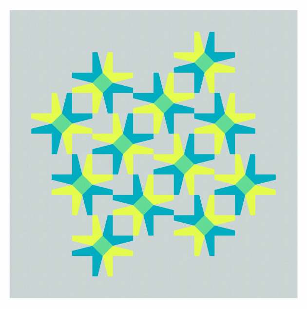 Geometriquilt: Sunday sketch #244-1